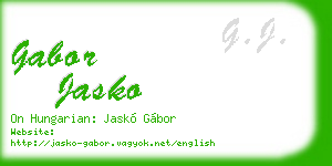gabor jasko business card