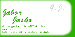 gabor jasko business card